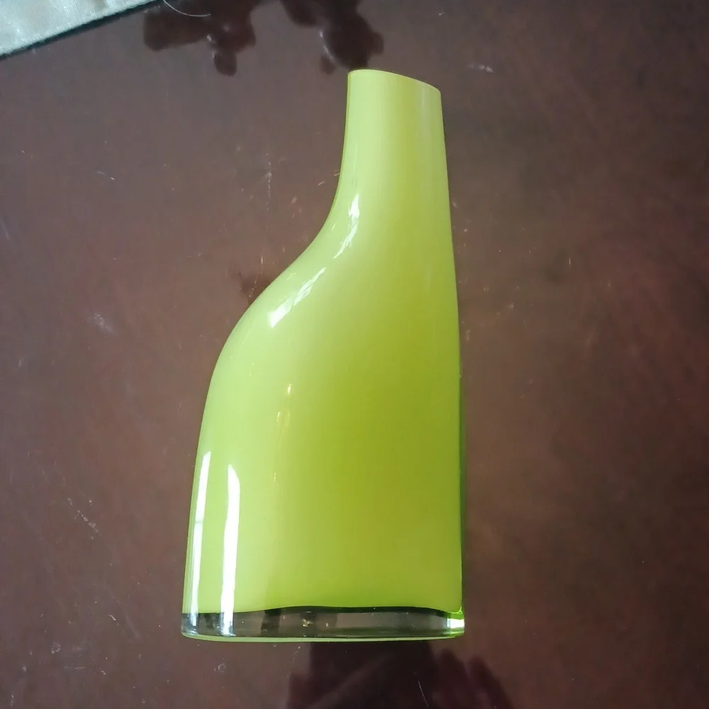 💚IKEA OKKSO green cased vase